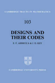 Designs and their Codes (Cambridge Tracts in Mathematics)