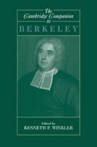 ケンブリッジ版バークリ必携<br>The Cambridge Companion to Berkeley (Cambridge Companions to Philosophy)