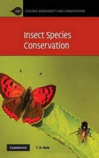 Insect Species Conservation (Ecology, Biodiversity and Conservation)
