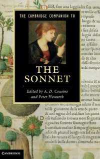 ケンブリッジ版　ソネット必携<br>The Cambridge Companion to the Sonnet (Cambridge Companions to Literature)