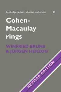 Cohen-Macaulay Rings (Cambridge Studies in Advanced Mathematics) （2ND）