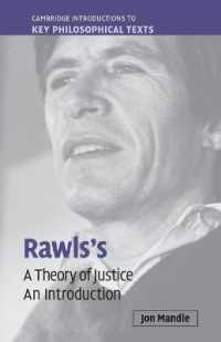 ロールズ 『正義論』 入門<br>Rawls's 'A Theory of Justice' : An Introduction (Cambridge Introductions to Key Philosophical Texts)