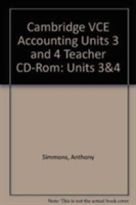 Cambridge Vce Accounting Units 3+ Amp, 4 Teacher Cd-rom （CDR）