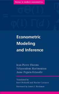 計量経済学的モデリングと推論<br>Econometric Modeling and Inference (Themes in Modern Econometrics)
