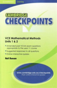 Cambridge Checkpoints Vce Mathematical Methods Units 1&2 (Cambridge Checkpoints)