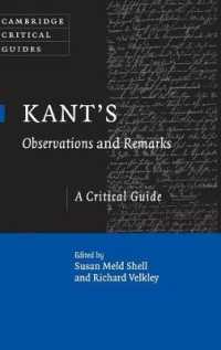 Kant's Observations and Remarks : A Critical Guide (Cambridge Critical Guides)