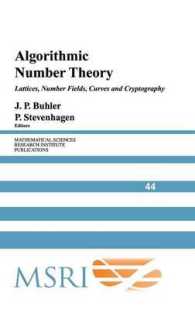 Algorithmic Number Theory : Lattices, Number Fields, Curves and Cryptography (Mathematical Sciences Research Institute Publications)