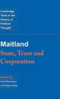 Maitland: State, Trust and Corporation (Cambridge Texts in the History of Political Thought)