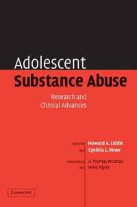 Adolescent Substance Abuse : Research and Clinical Advances
