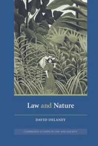 法と自然<br>Law and Nature (Cambridge Studies in Law and Society)