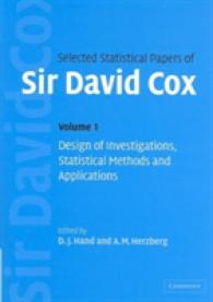 Ｄａｖｉｄ　Ｃｏｘ統計学論文選集（全２巻）<br>Selected Statistical Papers of Sir David Cox (2-Volume Set)