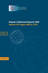 Dispute Settlement Reports 2003 (Dispute Settlement Reports Complete Set 178 Volume Hardback Set)