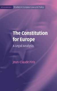 欧州憲法の法的分析<br>The Constitution for Europe : A Legal Analysis (Cambridge Studies in European Law and Policy)