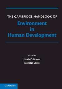 ケンブリッジ版 環境と発達ハンドブック<br>The Cambridge Handbook of Environment in Human Development (Cambridge Handbooks in Psychology)