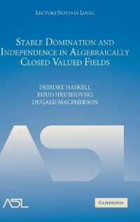Stable Domination and Independence in Algebraically Closed Valued Fields (Lecture Notes in Logic)
