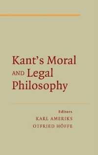 カントの道徳哲学・法哲学<br>Kant's Moral and Legal Philosophy (The German Philosophical Tradition)