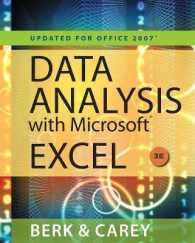 Data Analysis with Microsoft Excel : Updated for Office 2007 （3 PAP/PSC）