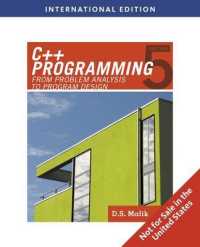 C++ Programming : From Problem Analysis to Program Design （International ed of 5th revised）