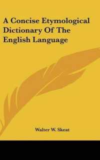 A Concise Etymological Dictionary of the English Language