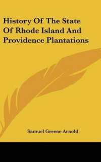 History of the State of Rhode Island and Providence Plantations