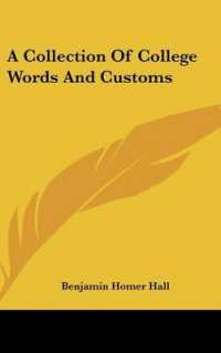 A Collection of College Words and Customs
