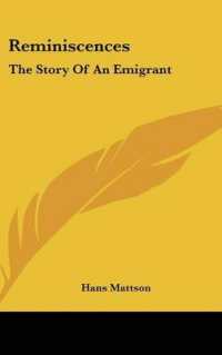 Reminiscences : The Story of an Emigrant