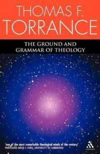 神学の基礎と文法（復刊）<br>The Ground and Grammar of Theology