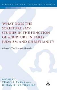 What Does the Scripture Say?' Studies in the Function of Scripture in Early Judaism and Christianity : Volume 1: the Synoptic Gospels (The Library of New Testament Studies)