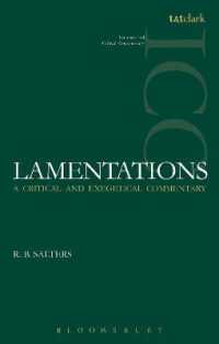 Lamentations (ICC) : A Critical and Exegetical Commentary (International Critical Commentary)