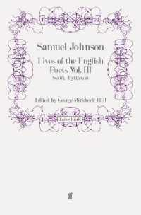 Lives of the English Poets Vol. III : Swift-Lyttelton