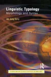 Linguistic Typology : Morphology and Syntax (Longman Linguistics Library)