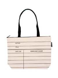 Library Card Zippered Market Tote