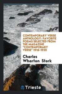 Contemporary Verse Anthology : Favorite Poems Selected from the Magazine Contemporary Verse 1916-1920