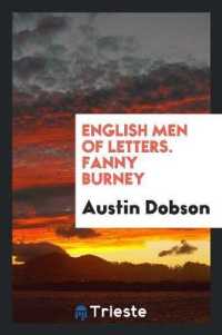 English Men of Letters. Fanny Burney