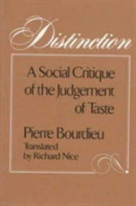 Distinction : A Social Critique of the Judgement of Taste