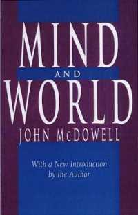 マクダウェル『心と世界』（原書）<br>Mind and World : With a New Introduction by the Author （2ND）