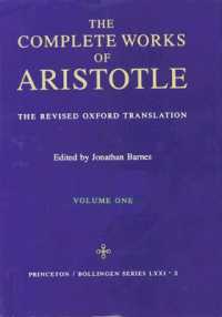 The Complete Works of Aristotle, Volume One : The Revised Oxford Translation (Bollingen Series)