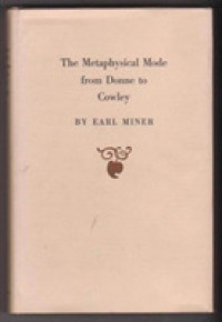 Metaphysical Mode from Donne to Cawley -- Hardback