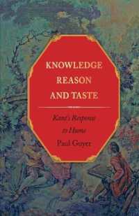 Knowledge, Reason, and Taste : Kant's Response to Hume