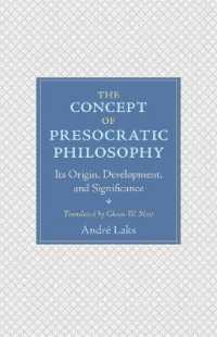 ソクラテス以前の哲学とは何か：起源・発展・意義（英訳）<br>The Concept of Presocratic Philosophy : Its Origin, Development, and Significance
