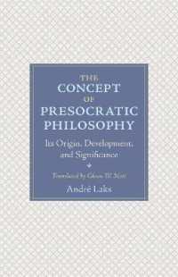 ソクラテス以前の哲学とは何か：起源・発展・意義（英訳）<br>The Concept of Presocratic Philosophy : Its Origin, Development, and Significance