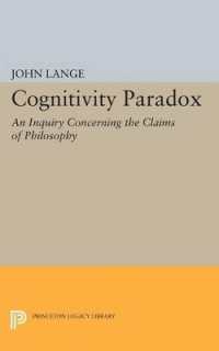 Cognitivity Paradox : An Inquiry Concerning the Claims of Philosophy (Princeton Legacy Library)