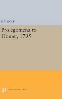 Prolegomena to Homer, 1795 (Princeton Legacy Library)