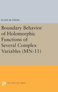 Boundary Behavior of Holomorphic Functions of Several Complex Variables (Princeton Legacy Library)
