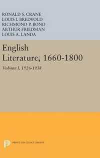 English Literature, Volume 1 : 1660-1800 (Princeton Legacy Library)