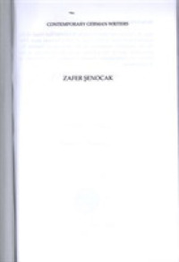 Zafer Senocak (Contemporary German Writers Series)