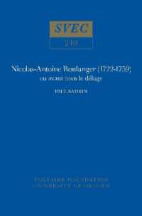 Nicolas-Antoine Boulanger (1722-1759) ou avant nous le déluge (Oxford University Studies in the Enlightenment)