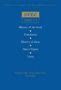 History of the book; Translation; History of ideas; Paul et Virginie; Varia (Oxford University Studies in the Enlightenment)