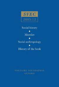 Social History; Morellet; Social Anthropology; History of the Book (Oxford University Studies in the Enlightenment)