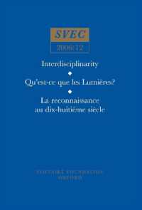 Qu'est-ce que les Lumières?; La reconnaissance au dix-huitième siècle; History of art; History of ideas (Oxford University Studies in the Enlightenment)